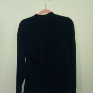 Land's End mock neck sweater black M